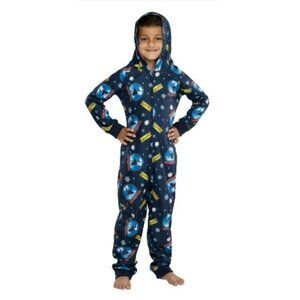 PJammy  Believe The Polar Express Kids Fleece Hooded Pajama Sleeper Small Medium
